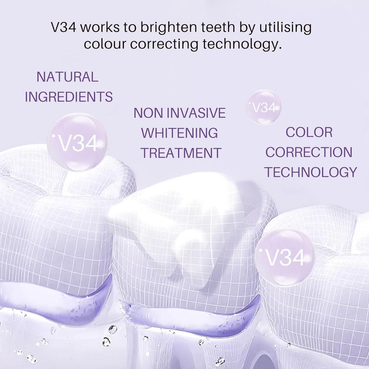 V34 Teeth Whitening Mousse (Pack of 1 – 50ml)