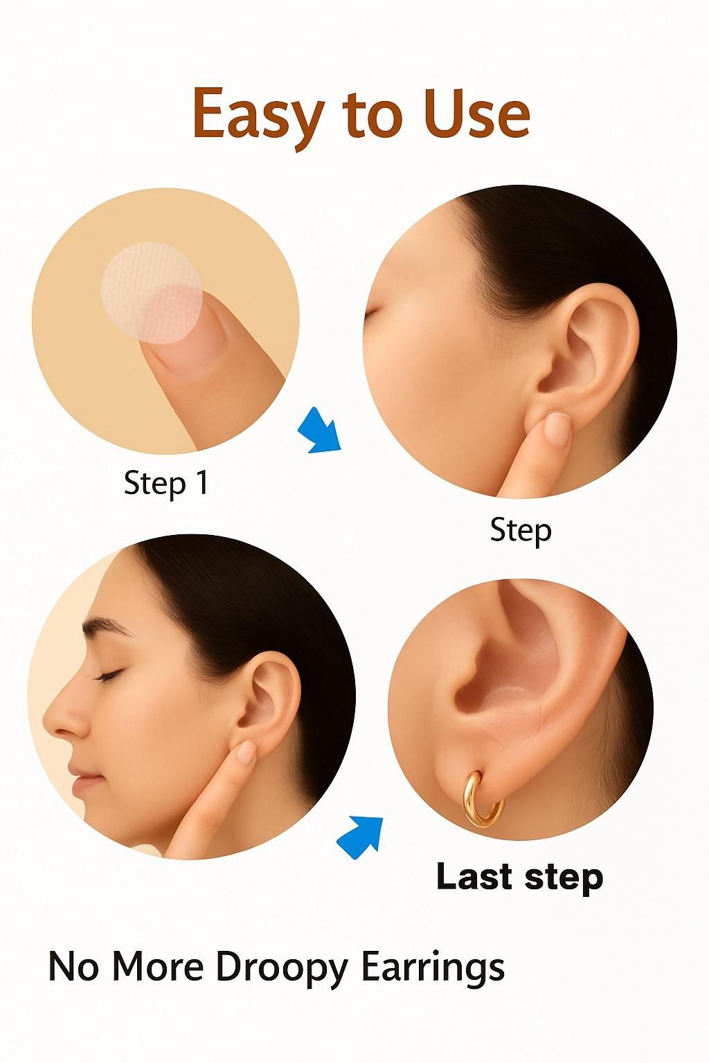 Premium Earlobe Support Patches – Invisible & Comfortable (100 PCS)