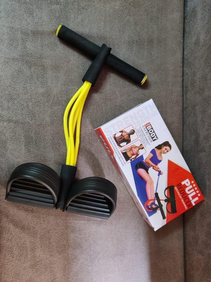Yoga Sit-Up Resistance Band with Foot Pedals